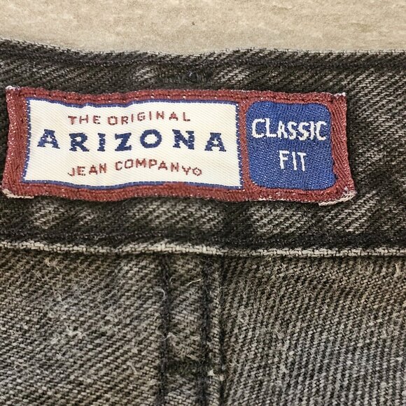 Vintage 90s Mens Arizona Jeans Faded Black Denim 36x30 Measures 35 Straight Leg - Picture 6 of 8